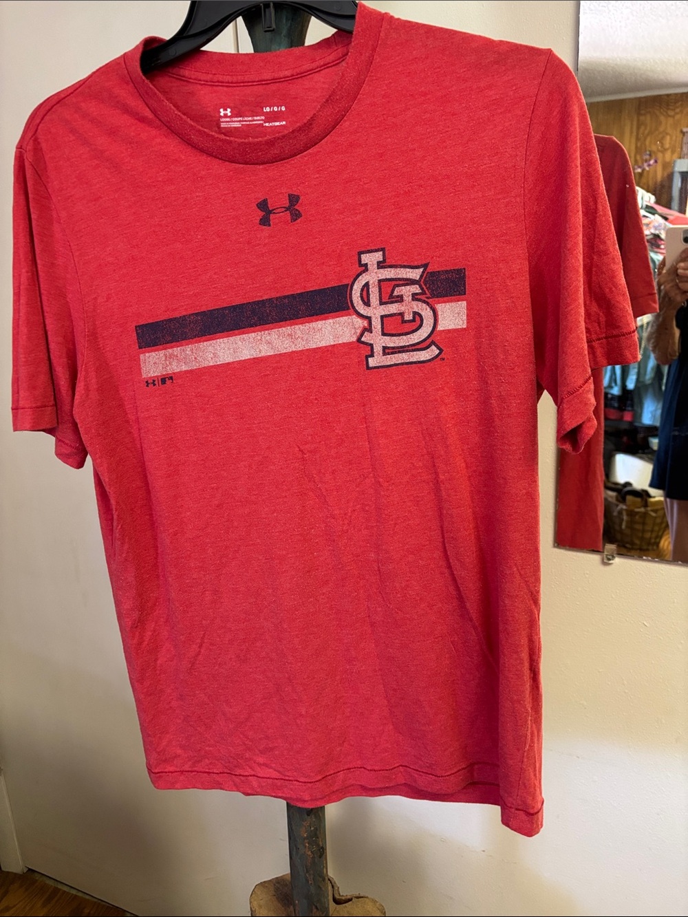 Under Armour Red St. Louis Cardinals Short Sleeve Logo Tee